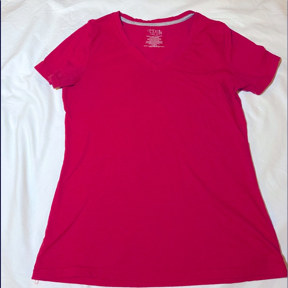 Red V-Neck Tee